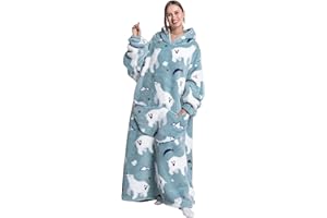 ZXIMU Extra Long Blanket Hoodie Oversized Hoodie Blanket Long Wearable Blanket Hoodie for Adults Snuggle Blankets