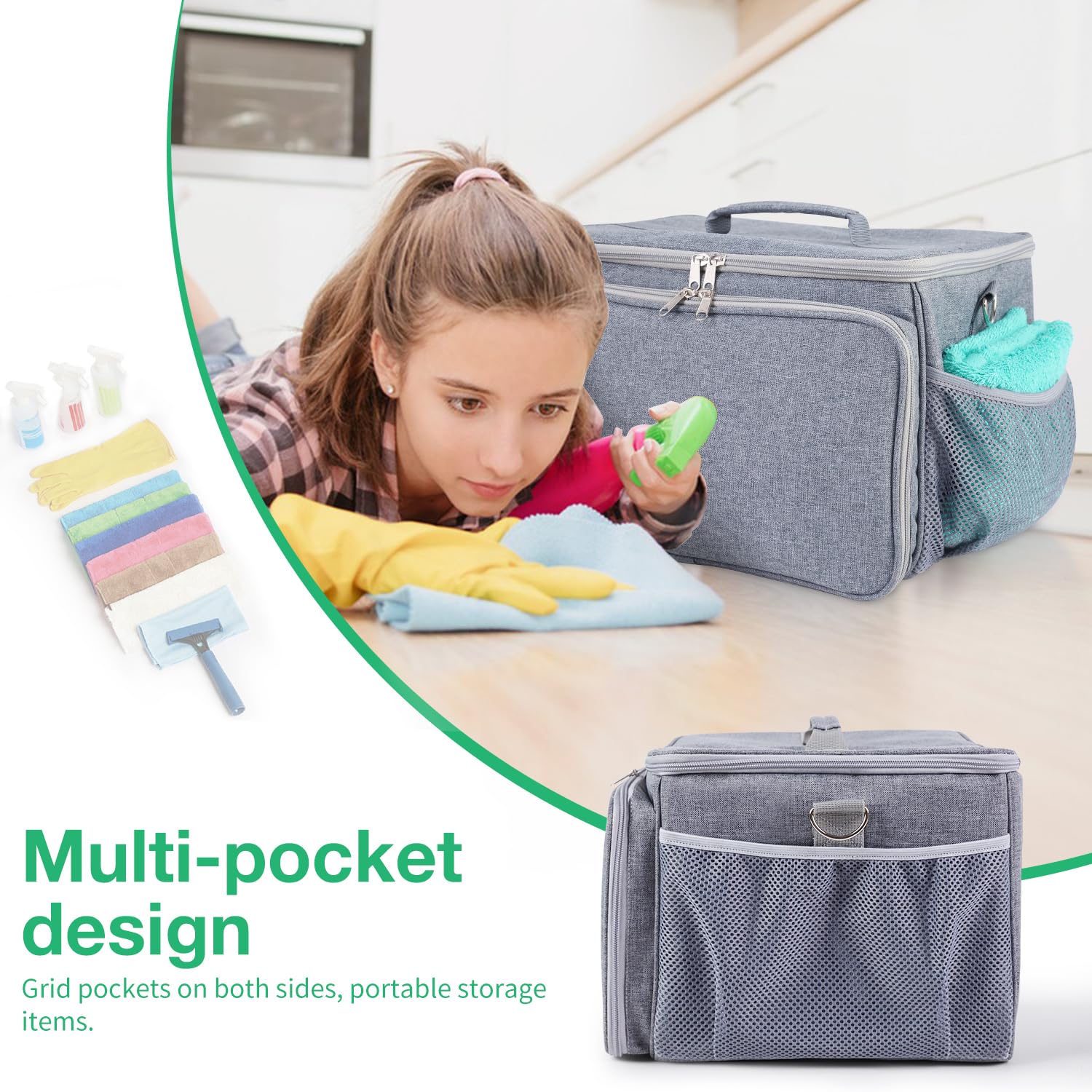 TXIYEAN Adjustable Compartments Carry Bag Compatible with Dupray Neat Steamer for Floors,Portable Steam Cleaner Storage Bag Household Hand Case with Extra Pockets（Case Only）