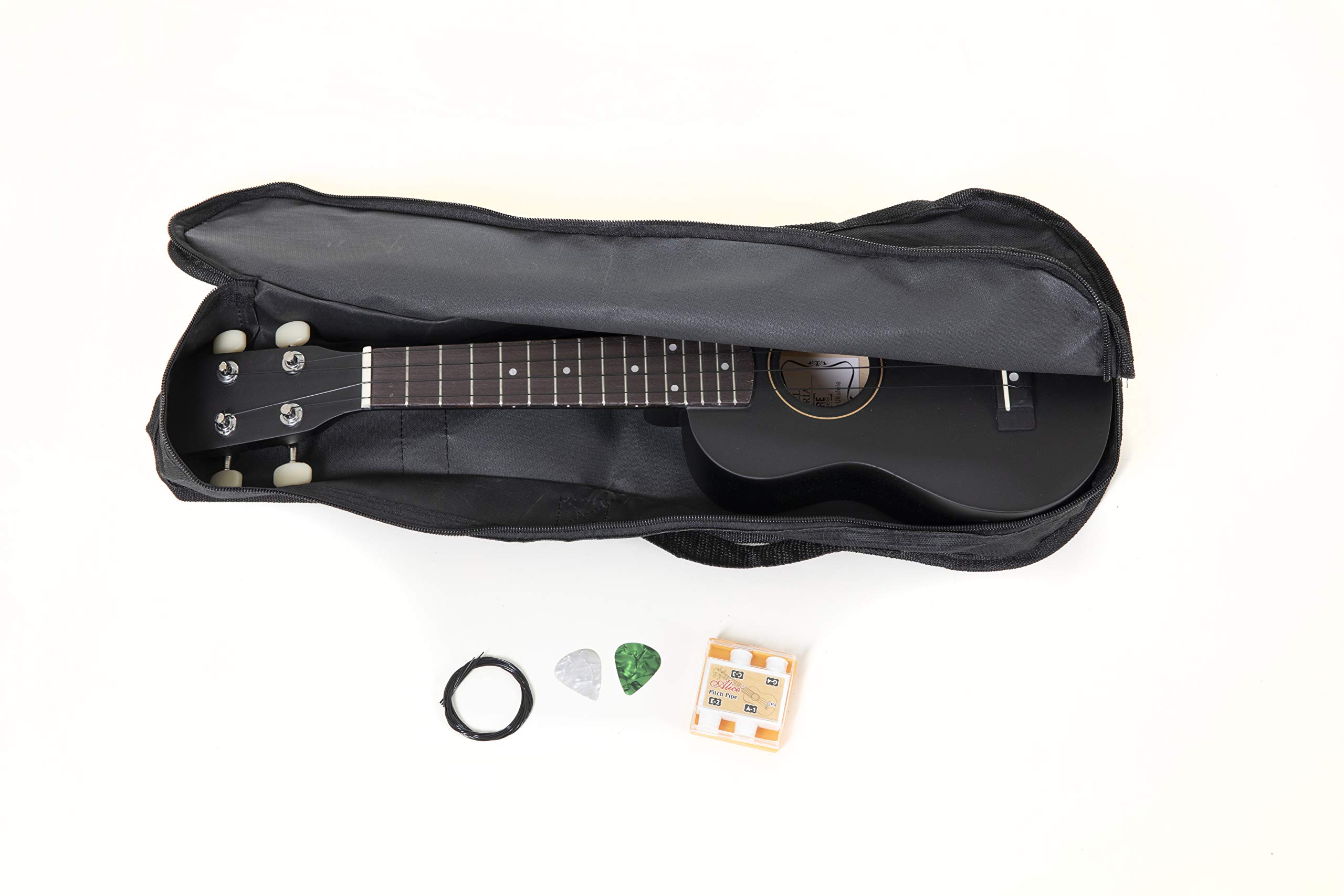 PURE GEWA Soprano Ukulele Almeria matt black Player Pack