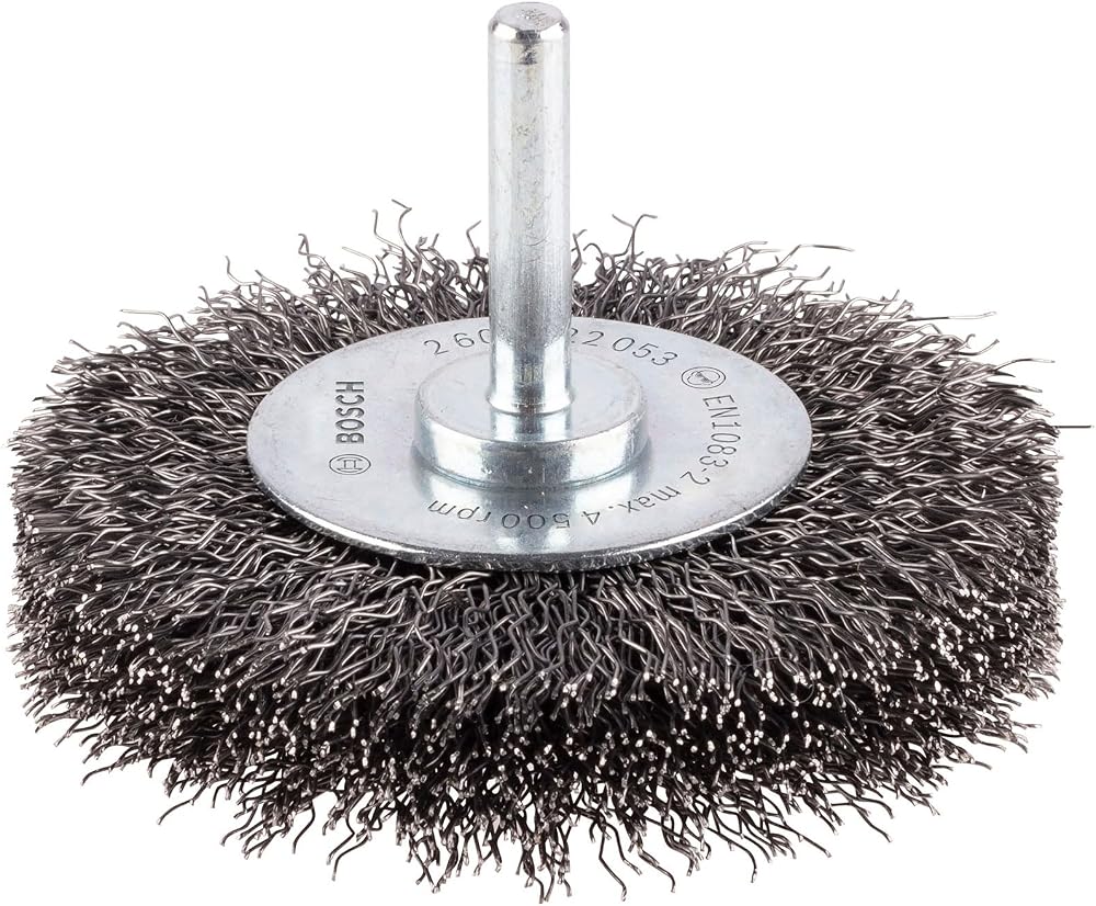 Bosch 1x PRO Steel Longlife Wire Wheel Crimped 75 mm 6 mm Shank