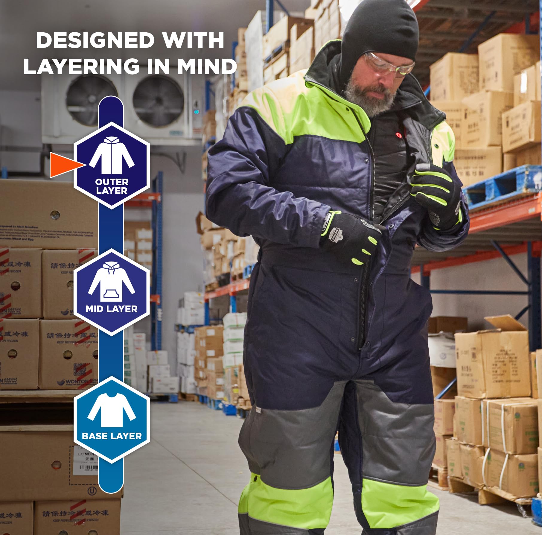 Ergodyne unisex-adult Insulated Freezer Coveralls