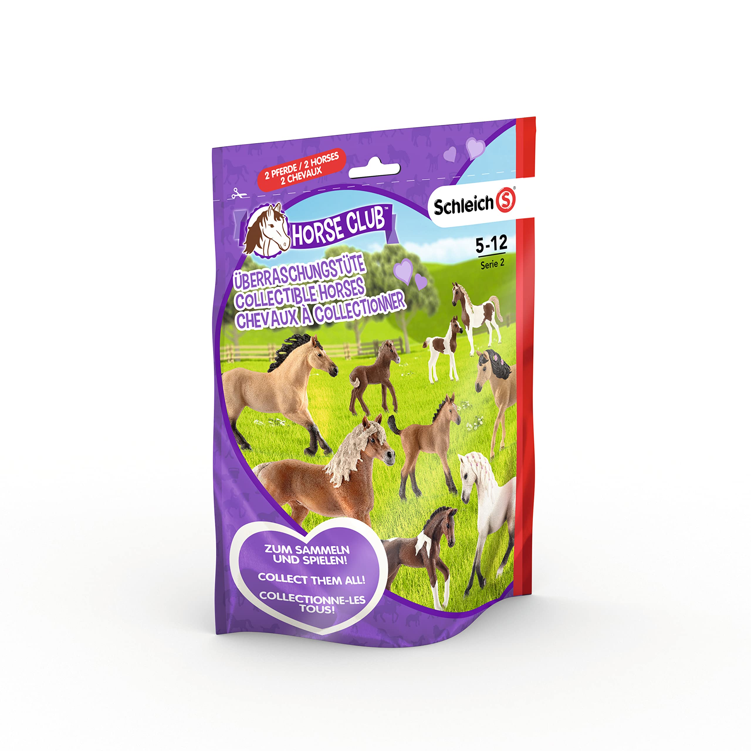 SCHLEICH Horse Club Blind Bag - 2 Pack (UK Exclusive), Multi-coloured, ENT_549711