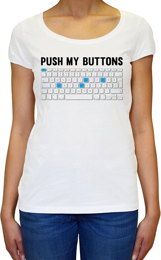 Push My Buttons Keyboard Women's TShirt Amazon.de Bekleidung