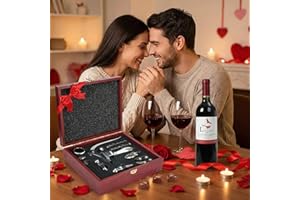 9 PCS Corkscrew Wine Opener Set, Stainless Steel Cork Screw Rabbit Wine Bottle Opener Kit Including Foil Cutter, Pourer, Vacu