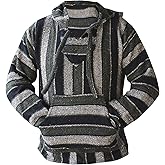 Del Mex Mexican Baja Hoodie Hippie Surf Poncho Sweater Sweatshirt Pullover Jerga