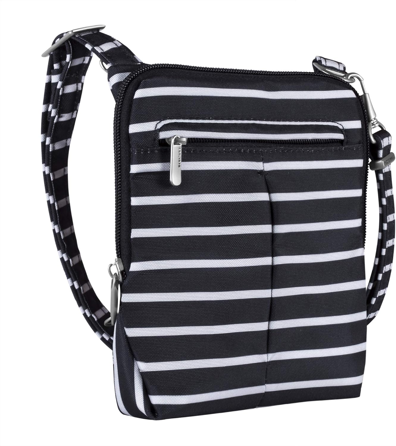 Travelon AntiTheft Classic Light Mini Crossbody Bag (Black w/White