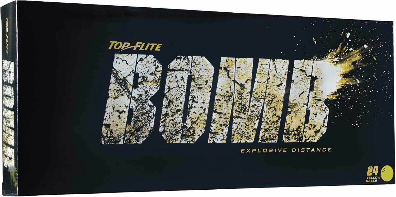 Top Flite Bomb Yellow Golf Balls (24 Pack) Sports & Outdoors