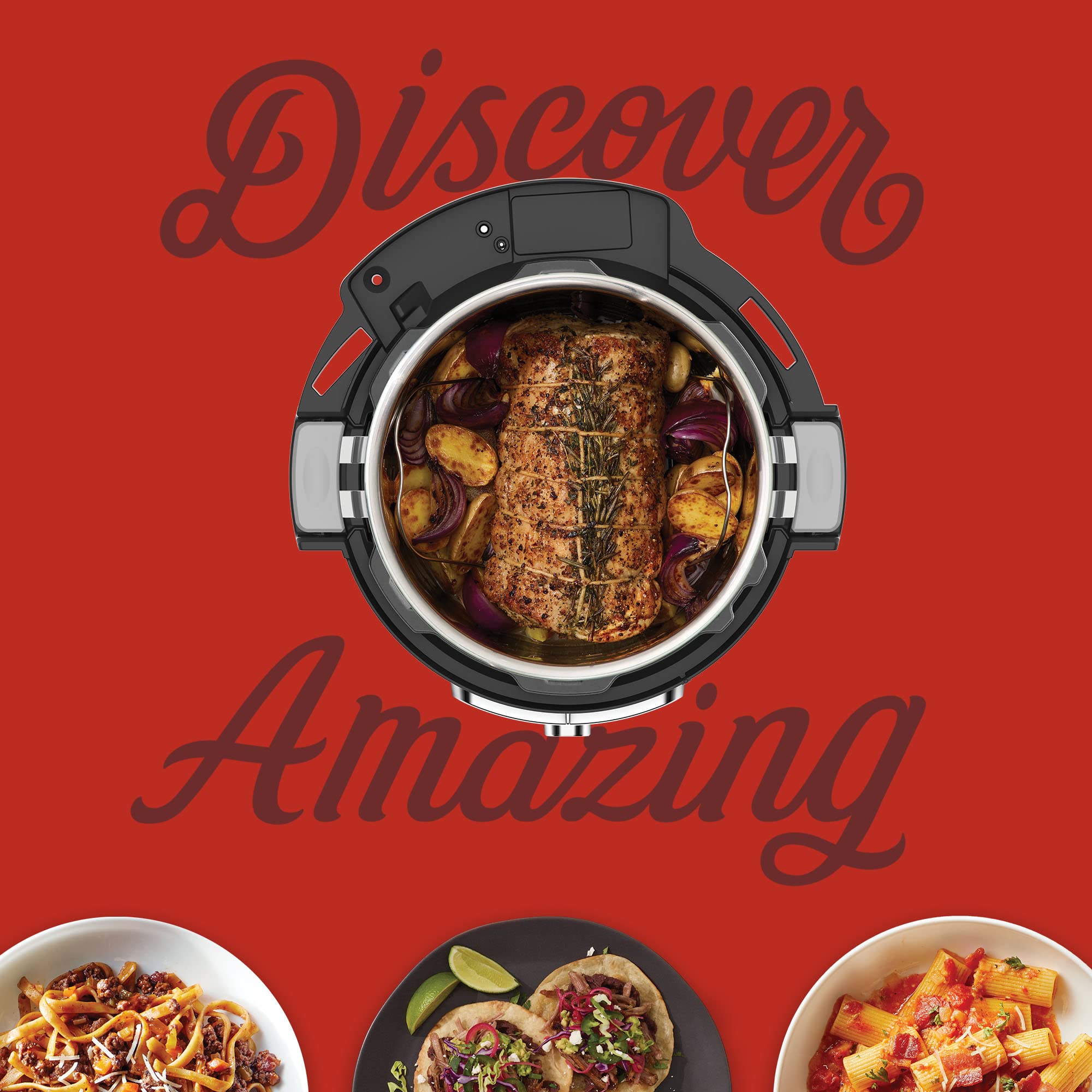 Freidora de aire Instant Pot Vortex Plus XL 8QT ClearCook, ventanas transparentes, programación personalizada, funciones 8 en 1 que fríen, asan, deshidratan, hornean y recalientan, de los creadores de Instant Pot, negro