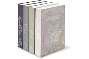 Excool Club Fake Books for Decoration - 4pcs Faux Decorative Books for Coffee Table, Faux Books for Bookshelf, Vintage Farmhouse Decor for Shelves, Book Decor Sets Bookshelf Decorative Objects