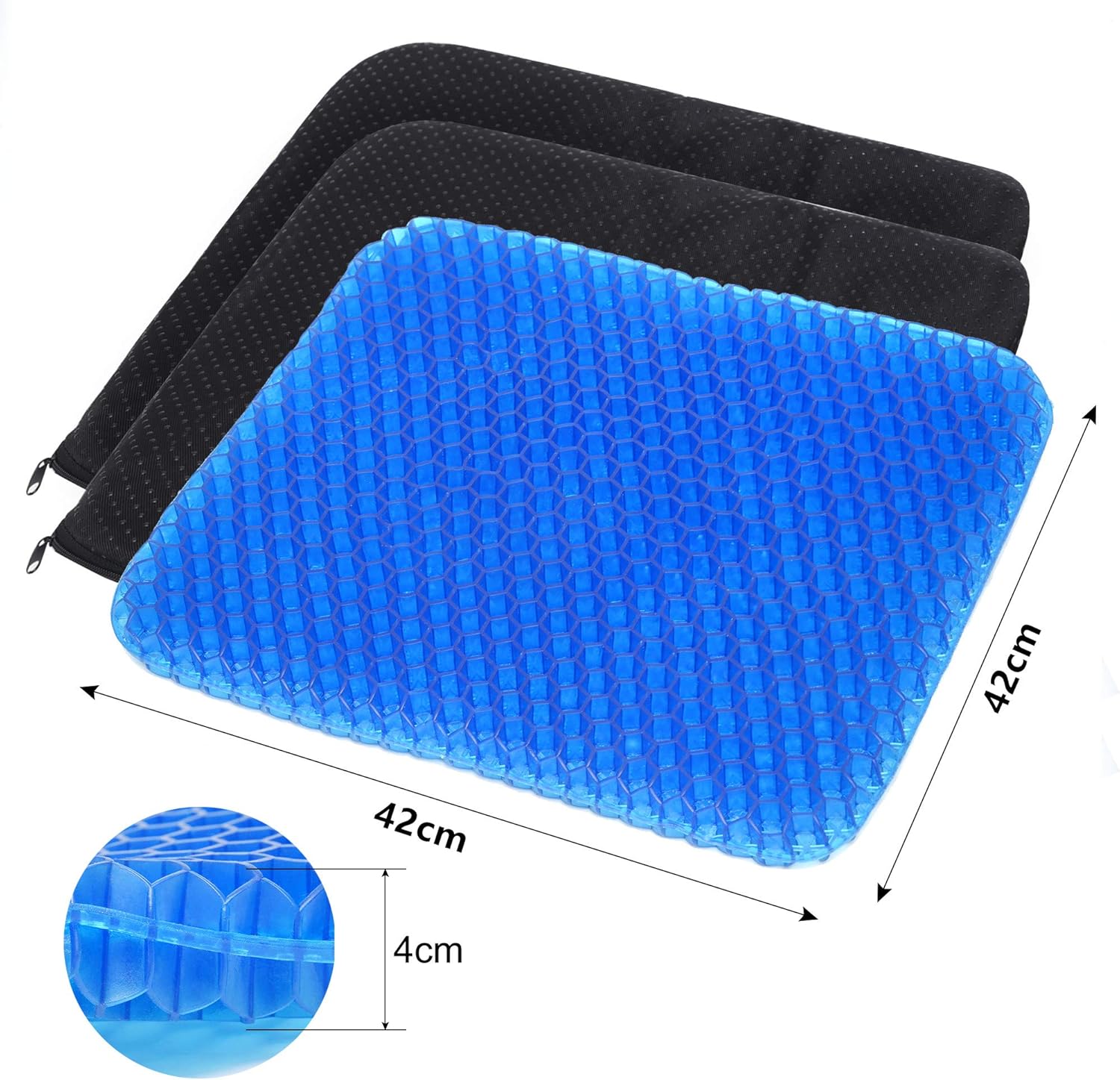 Amazon Co Jp ジェルクッション 座布団 スーパージェルクッション 快適ジェルクッション ゲルクッション 二重構造 座布団 体圧分散 姿勢矯正 通気性抜群 椅子 オフィス 自宅 自動車 Gゼロクッション 無重力 腰痛対策 ジェルクッション 低反発 骨盤サポート 美尻 痔防止