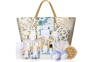 spa luxetique Spa Gift Baskets for Women - Gift Set for Women,15pcs Luxury Relaxing Spa Kit with Bath Bombs, Birthday Gifts Body and Bath Set