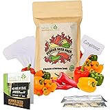 Hot Pepper Seeds 8 Varieties, Jalapeno Pepper, Cayenne Pepper, Serrano, Habanero, Anaheim, and More, Seeds for Planting in Yo