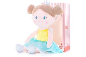 Gloveleya Dolls First Baby Girl Gifts Soft Stuffed Doll Yellow 15" with Gift Bag