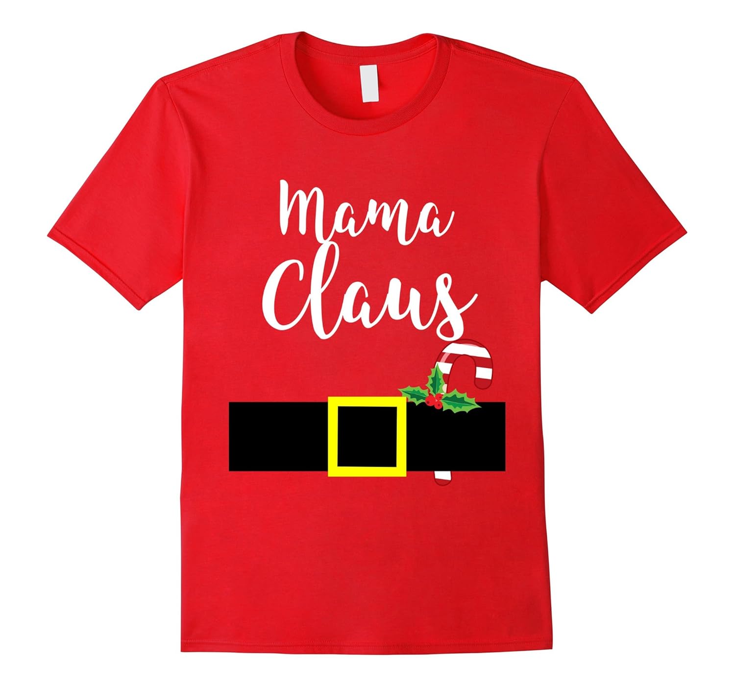 Mama Claus Cute Santa Family Matching Candy Cane PJS Shirt-ANZ