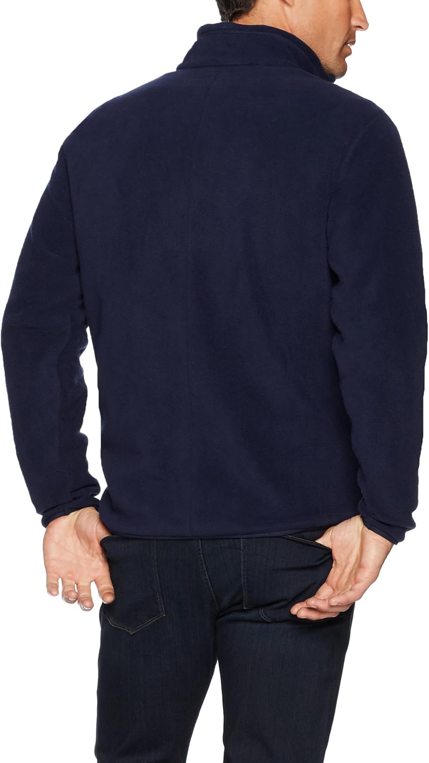  Essentials Men's Full-Zip Polar Fleece Jacket: Clothing