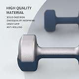PROIRON Neoprene Dumbbell Weights Pair 1kg-10kg Dark Grey 2 x 7kg view 5