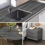 Decoroom Grey Wood Effect Vinyl Wrap 30x200cm Self Adhesive PVC Film view 3