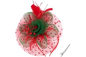 UINTOON Fascinators Hats for Women Tea Party Flower Pearl Feather Wedding Fascinator Hat Derby Hats for Women Girls