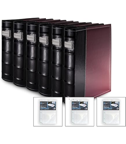 (未使用･未開封品)　Bellagio-Italia DVD Storage Binder - 3 Pack Burgundy tu1jdyt GUEST_0e5c5363-799d-4ecf-849c-