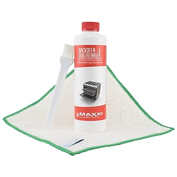 Maxxi Clean 3er Set/Backofenreiniger 500ml / Grillreiniger Pinsel/Millionentuch Bambus/Gelpaste Fettlöser/zur Einfachen und s