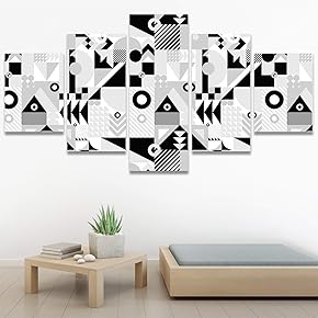 SIGNWIN 5 Panel Canvas Wall Art Modern Art...