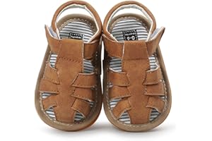 NEBAND Baby Girl Boy Sandals, Premium Soft Anti-Slip Sole Infant Baby Sandals Summer Casual Beach Shoes Bowknot Princess Dress Flats Prewalker First Walker Shoes