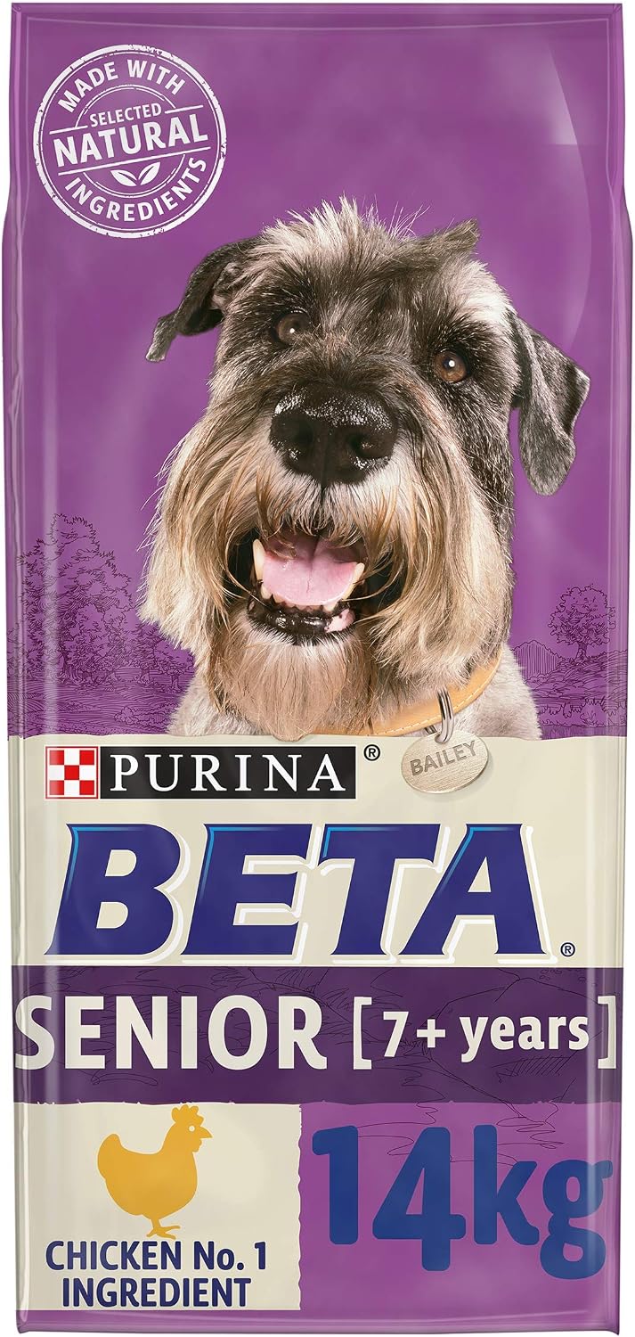 BETA Senior 7+ Chicken Dry Dog Food 14kg, transparent, 14 kg (Pack of 1)