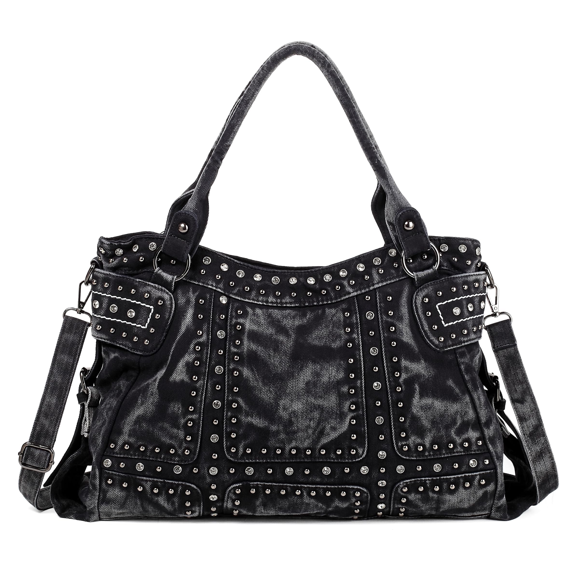 iPinee デザイナー デニム ハンドバッグ 女性用 ホーボー トートバッグ クロスボディ デニム パース ブルージーンズ ショルダーバッグ, Ip-a16, 2XL