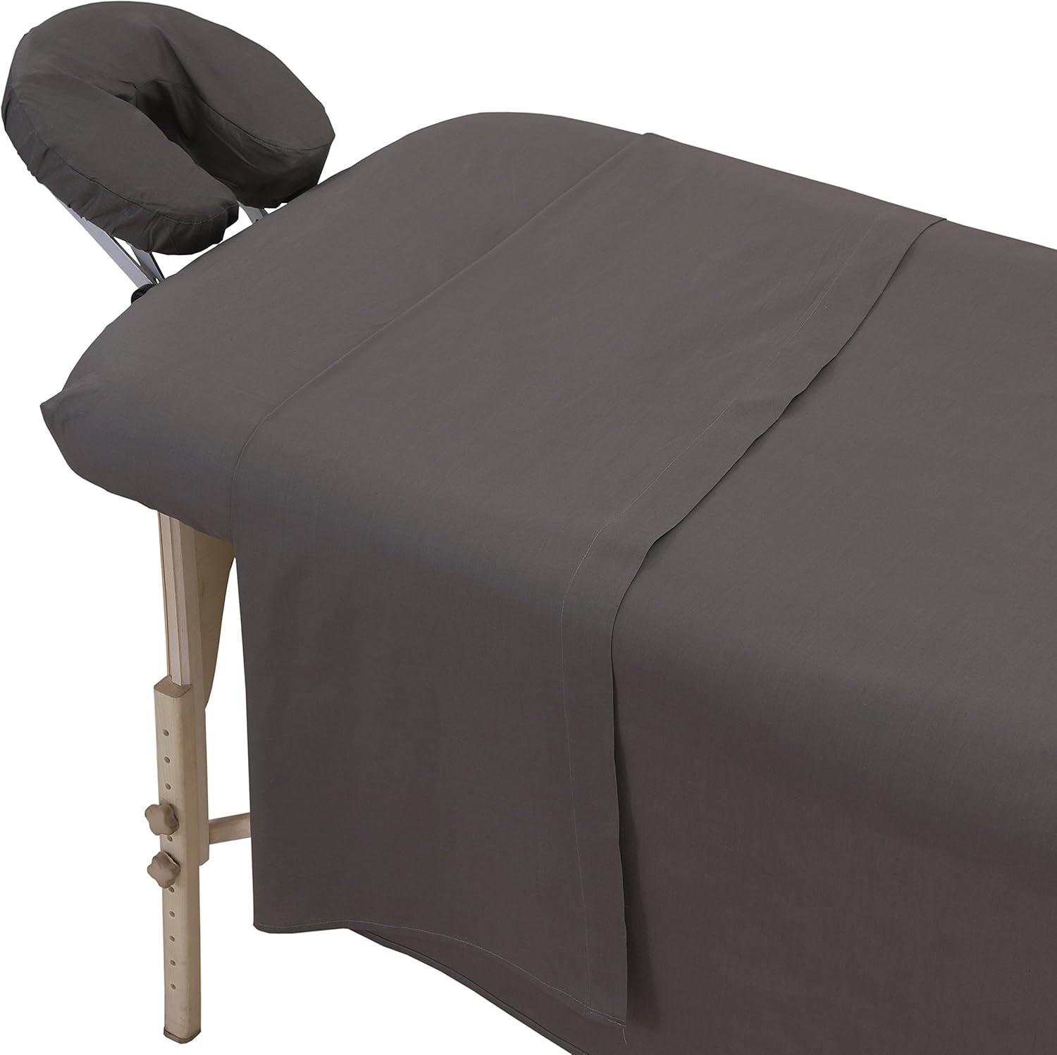 London Linens Polycotton Massage Table Cover Sheets 3 Piece Set (Grey): Health & Personal Care