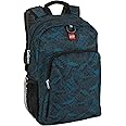 LEGO Heritage Classic Kids School Backpack Bookbag, for Travel, On-The-Go, Back to School, Boys and Girls, with Adjustable Padded Straps and Fun Patterns, Blue Print