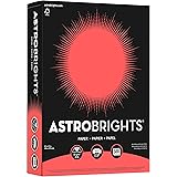 Neenah Astrobrights Color Paper, 8.5” x 11”, 24 lb/89 gsm, Rocket Red, 500 Sheets (21648), 24lb Colored Paper