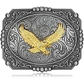 Ynlonghornb Western Belt Buckles for Men American Cowboy Texas Long Horn Eagle Horse Vintage Rode Cowboy Belt Buckle Gifts