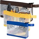 TICONN Tool Pouch, 1680D Oxford Small Tool Bag, Tool Pouches with Zipper, Clear Utility Bag Zipper Pouch for Tool Organizers and Storage (3PK Combo)