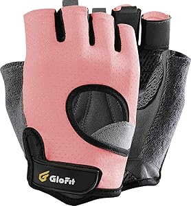 Glofit Freedom Workout Gloves, Knuckle Weight Lifting Shorty Fingerless Gloves with Curved Open Back, for Powerlifting, Gym, Women and Men