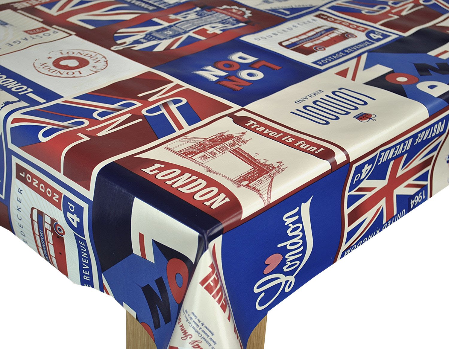 Karina Home Union Jack London PVC Tablecloth 200 x 137cm Amazon.co.uk