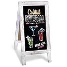 Chalkboard A-Frame with Rustic Vintage Gray Wash Frame Sandwich Board | 20in x 40in Blackboard | Great Chalk Board Sign. Use for Sidewalk Menu, Home, Restaurant, Kitchen Decor (20" x 40")