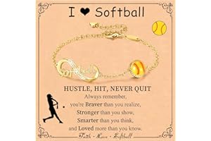 MISS CHIPMUNK Stocking Stuffers Christmas Gift- Softball/Soccer/Basketball/Football/Volleyball Bracelet for Girls Women,Sport Accessories Infinity Bracelet Birthday Christmas Gifts for Teens Players Fan Coach Team