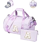 Vogewood Valentines Day Gifts-Gift for Teenager, Girls Travel Duffle Bag, Kids Overnight Duffel Bags with Shoe Compartment, Dance Bag with Cosmetic Pouch, Teen Girl Gifts Trendy Stuff (Letter A)