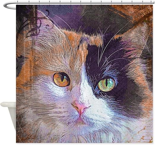 Amazon Com Cafepress Calico Cat Shower Curtain Decorative Fabric