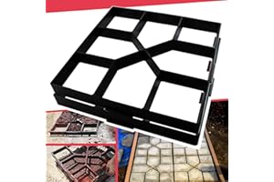Anothera 2Pack 15.7"x15.7"x1.57" Walk Maker Reusable Concrete Path Maker Molds Pathmate Stone Molding Stepping Stone Paver Lawn Patio Yard Garden DIY Walkway Pavement Paving Moulds (Square)