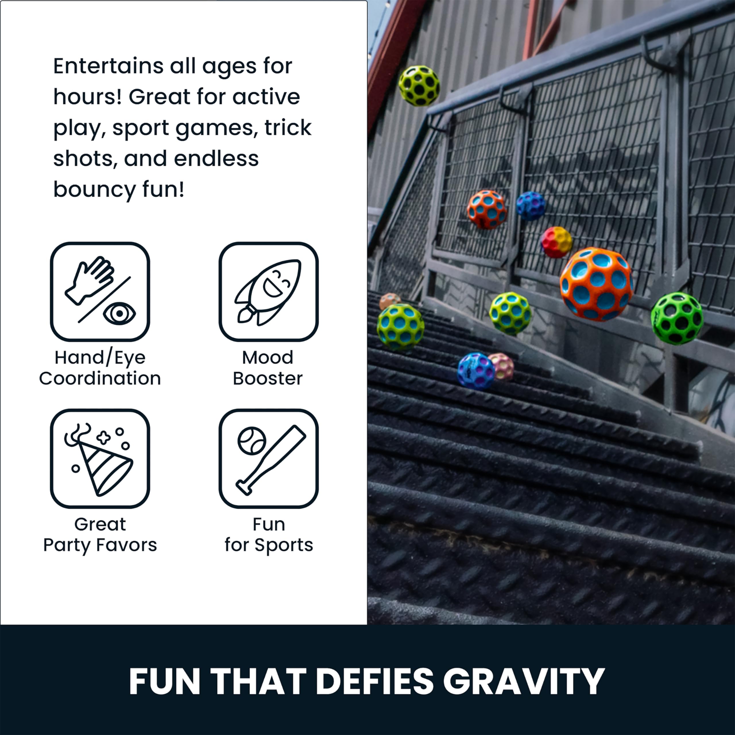 Waboba The Original Moon Ball - Hyper Bouncy Ball - All Ages Extreme Bounce and Fun - Perfect for Active Play and Outdoor Games