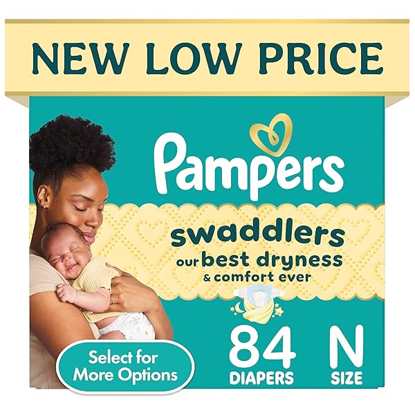 PAMPERS SWADDLERS DIAPERS, SIZE 0 (UP TO 10...
