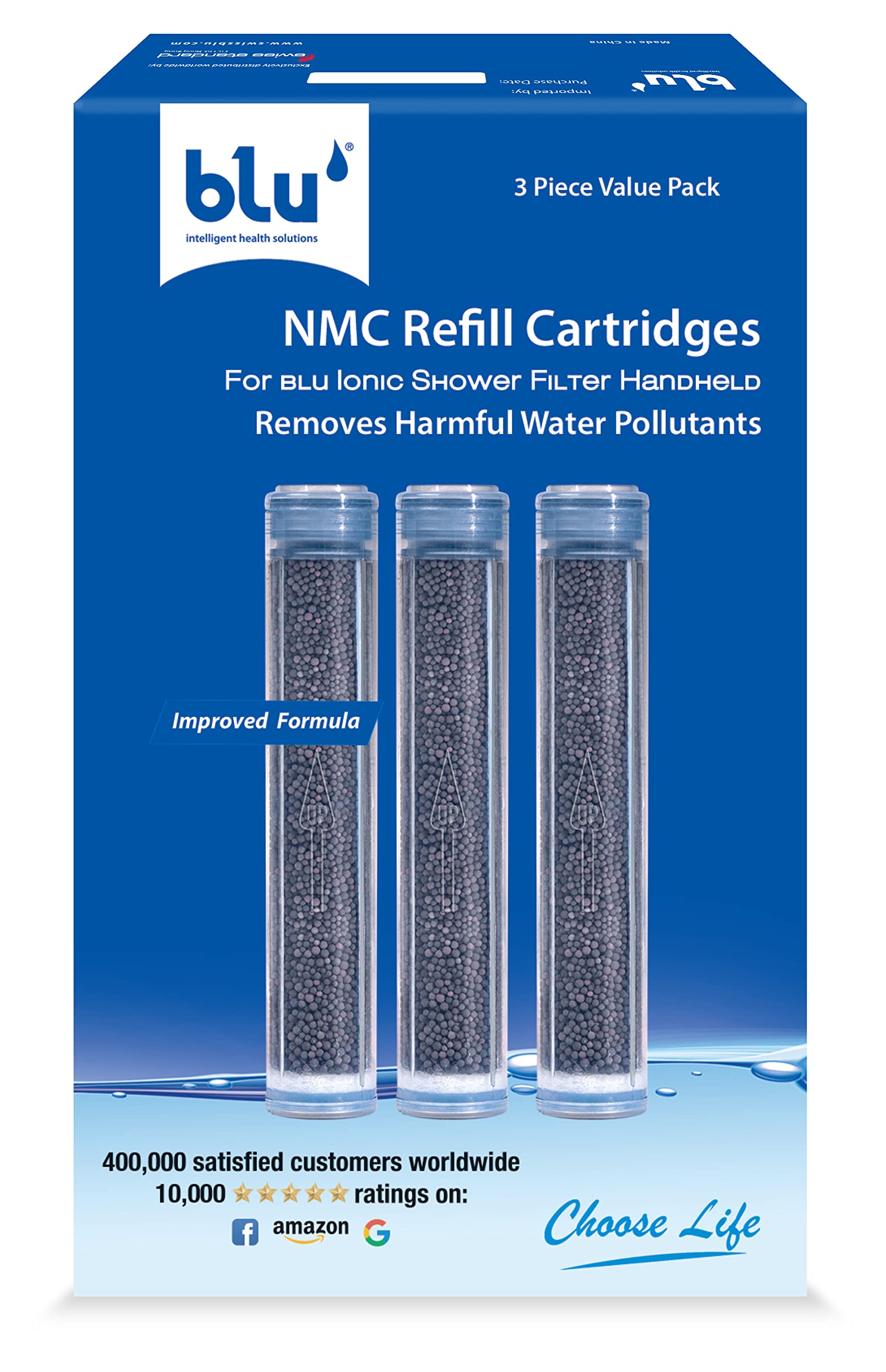 Blu Nmc Refill Cartridge for The Blu Ionic Shower Filter - Handheld - 3 Piece Value Pack — image 1