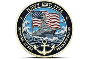 JOKIMU US Navy Sailor Military Challenge Coin - Sailor's Creed & Navy Heritage Collectible Coins