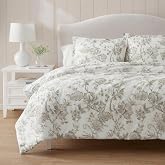 Martha Stewart - King Comforter Set with Shams, Cotton Percale | Soft and Cozy, All-Season Comfort, Lightweight Warmth, Bedroom Layering, Easy Care, Everyday Bedding Essential