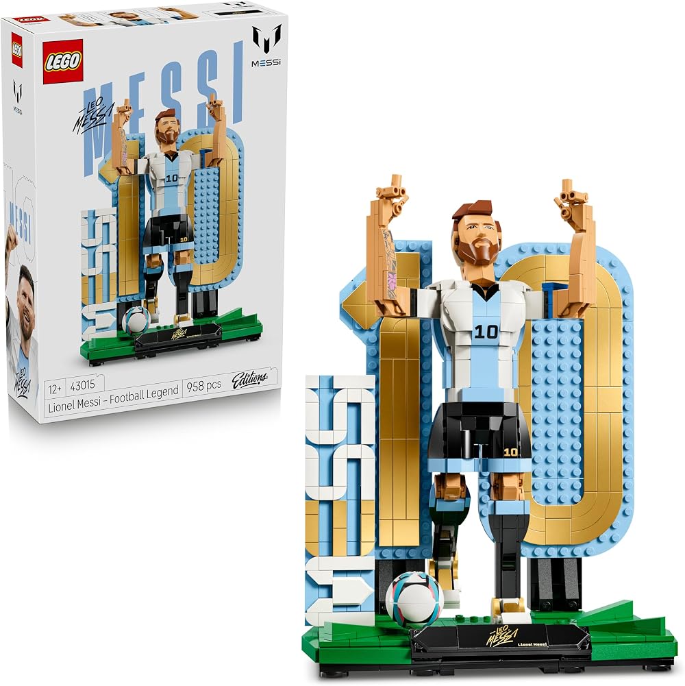 LEGO Editions Lionel Messi Football Legend 43015 3D Figure Display Kit