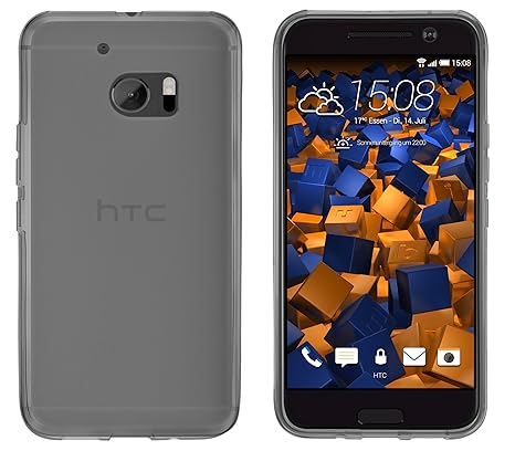 mumbi Schutzhülle für HTC 10 Hülle transparent schwarz