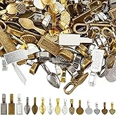 SOFPLATE 1 Box 120Pcs 15 Styles Jewelry Glue on Bail Flat Pendant Bail Colorful Tibetan Style Alloy Flat Pad Round Leaf Metal Charm Connectors Findings for Jewelry Making Necklaces Pendants DIY Crafts