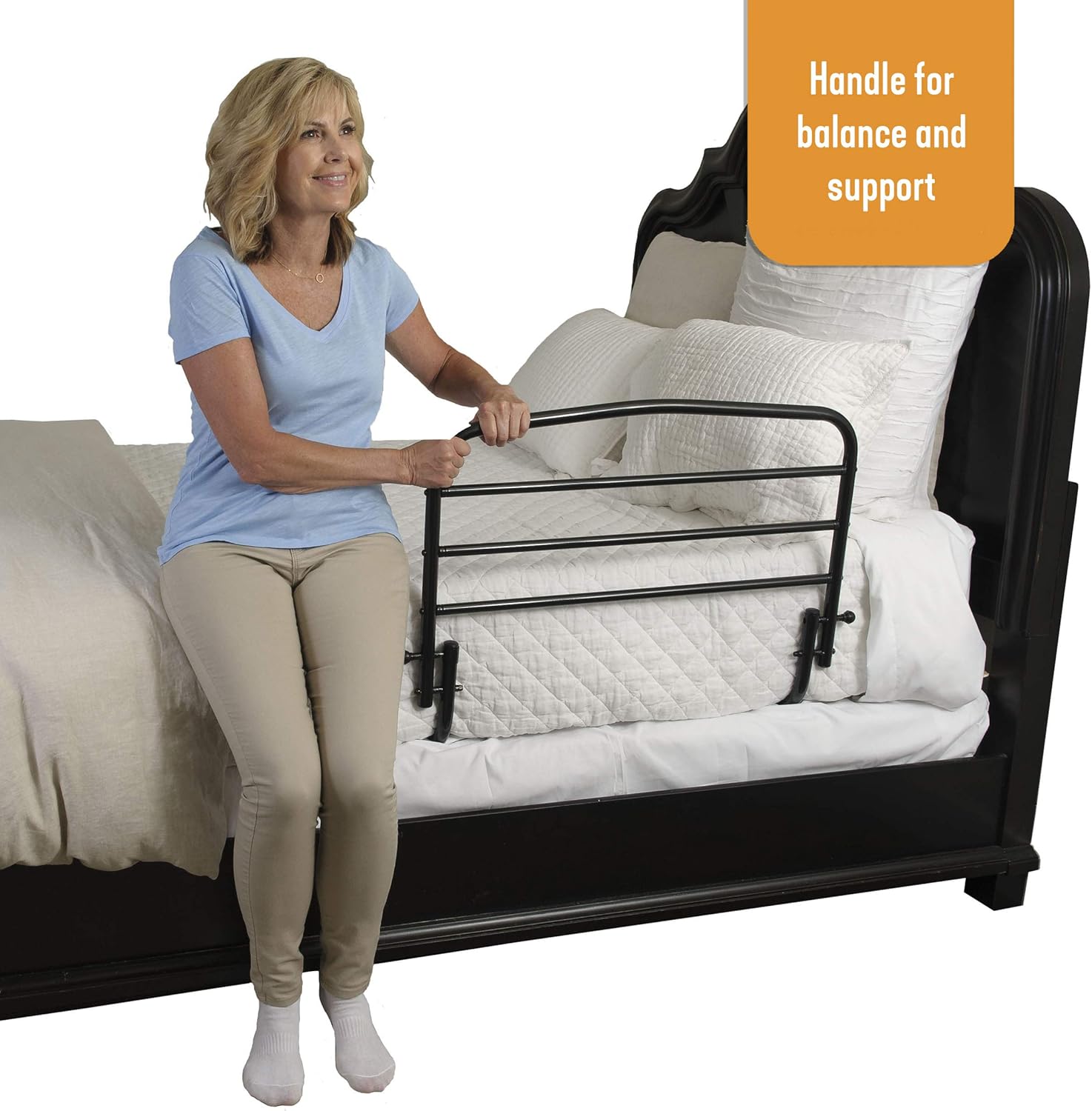 Stander 30" Safety Bed Rail, Adjustable Bed Rail for Elderly Adults, Bed Safety Rail: Health & Personal Care