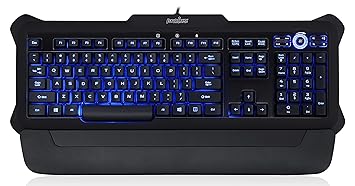 Perixx PX-1100 Beleuchtete Tastatur - USB-Kabel - Beleuchtung in 3 Farben - Helligkeitsregler - Lebensdauer 20 Mio Anschläge 